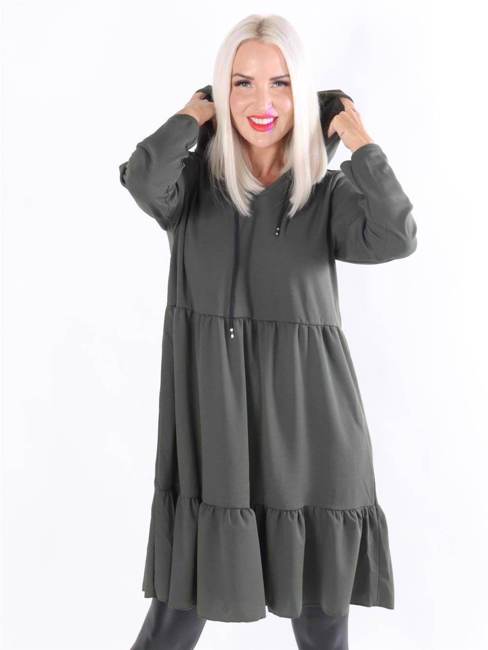 Marianna - Hoodie kjole med lag på lag look